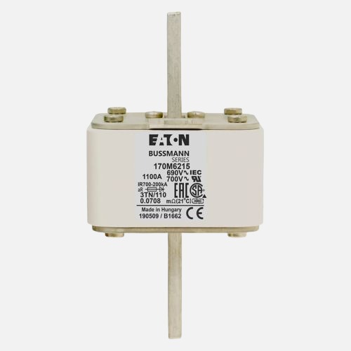 Fusible 170M6215 DIN 110 (Cuchilla de Seguridad) Size 3 690V 1100A